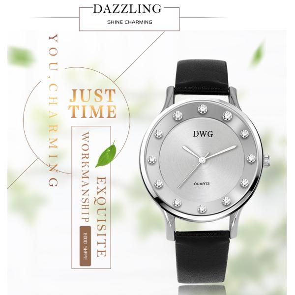 Minimalist Alloy Quartz Watch Men Women Gold Vegan Leather Quartz Wrist Watches