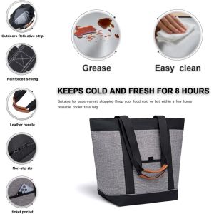 Transport Large Insulated Reusable Grocery Tote Picnic Custom Travel Cooler Bag