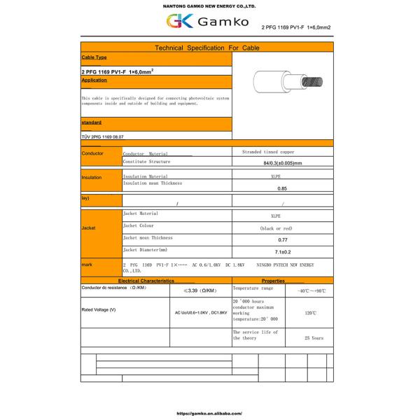 1000v dc 6mm 6mm2 dc solar cable with bottom price 2.5mm2 4mm2 10mm2 16mm2