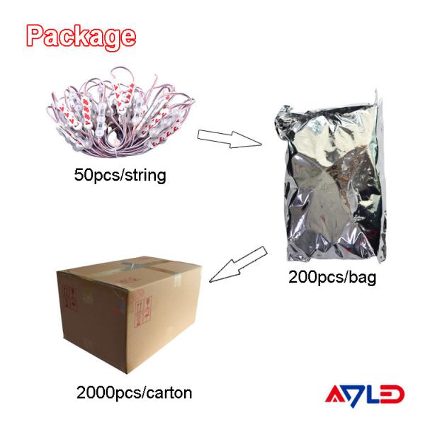 1.2W IP68 DC12V 3 LEDs Modules With LED SMD2835 160°Beam with Tape Adhesive Backside