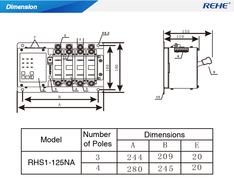 CNNA Series Model Intelligent Automatic Transfer Switch For Generator 3P