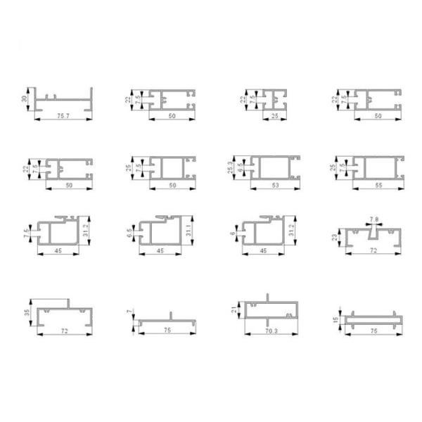 Double Glazed 6063 Aluminium Window Extrusion Profiles , 6061 Aluminium Sliding Window Profile