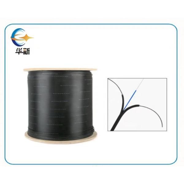 Indoor FTTH GJXH 1 2 4 Core Fiber Optic Drop Cable LSZH Flame Retardant