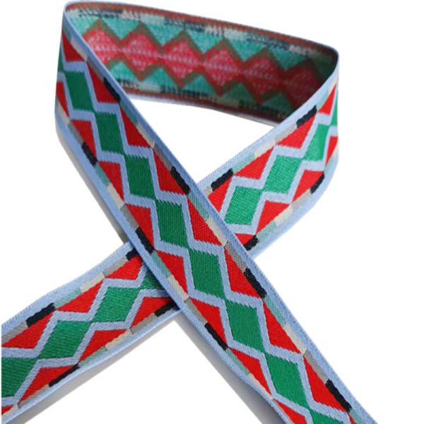 Woven 1.5 Inch Polyester Webbing Jacquard Elastic Band Pantone Color