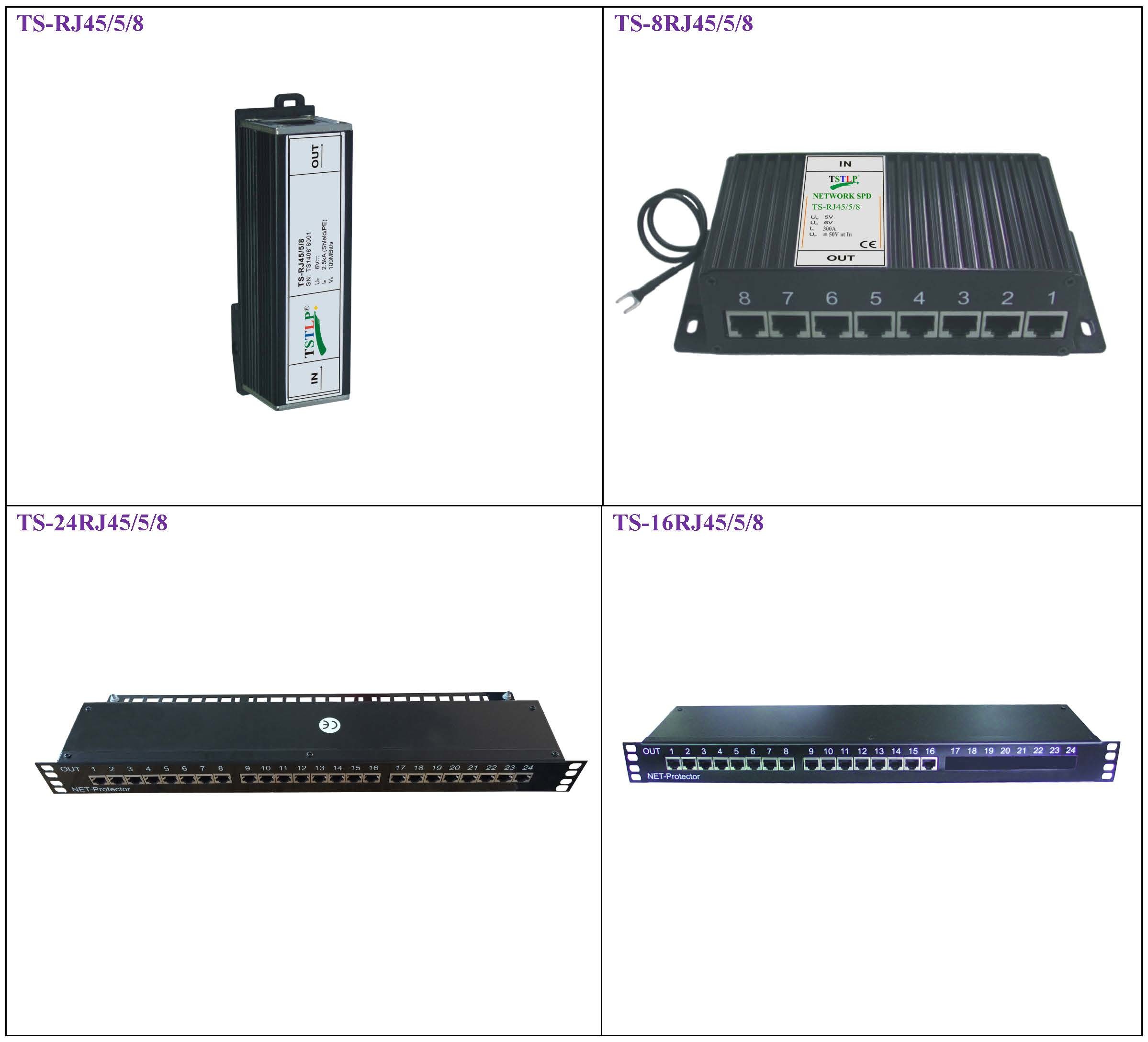 RJ45 Lightning Surge Arrester For Protecting Network / Computer Data Transmission System