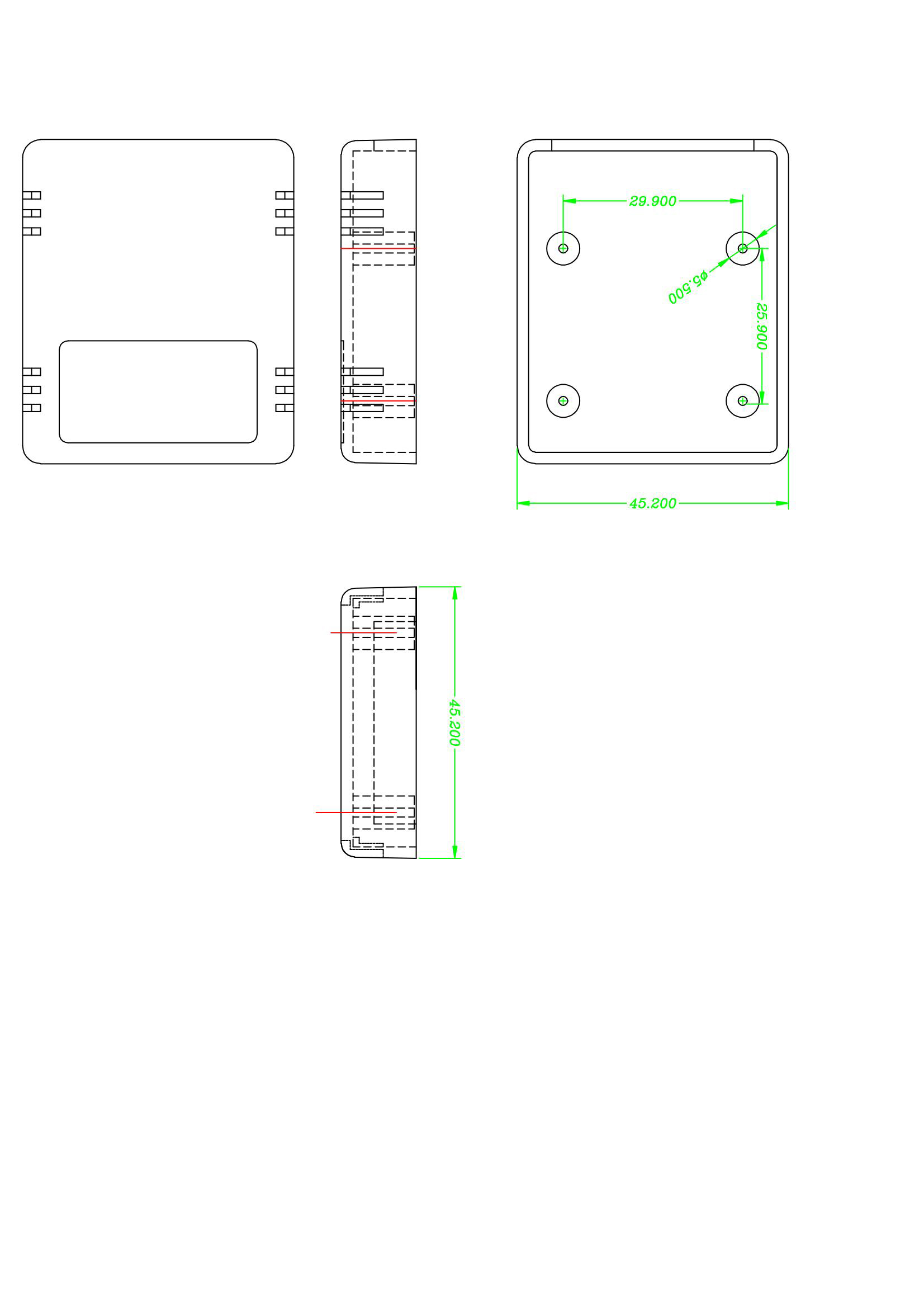 High Quality Factory Custom Obd Male Head Enclosure Obd2 Shell