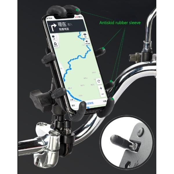 Aluminium Alloy Motorcycle Phone Holder Mount Waterproof Bike Sucker Phone Bracket