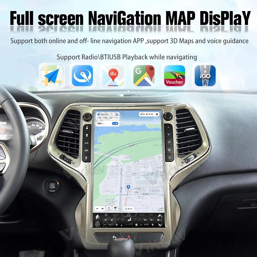 14.4 Inch Android Screen Car radio For 2016-2019 Jeep Grand Cherokee 128G Navigation GPS Multimedia Player Carplay 4G