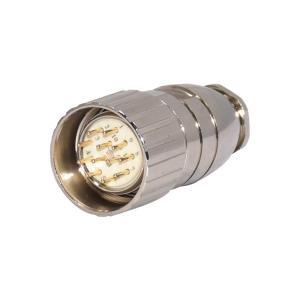 China 300V M23 Connector Straight Circular Waterproof High Power Shielded Connector on sale
