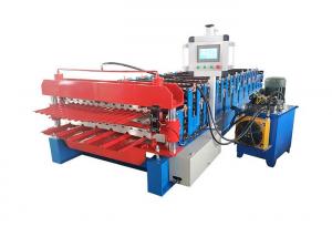 China Plc 5.5kw Corrugated Roof Sheet Forming Machine For Tile Making on sale