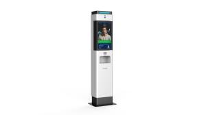 FCC 21 Face Recognition Thermometer Kiosk 10L Dispenser