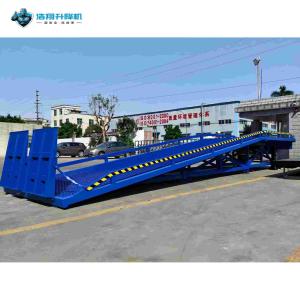 Mobile Dock Ramp-Rated Load 10 Tons Total Length 11 Meters Truck Loading And Unloading Blue