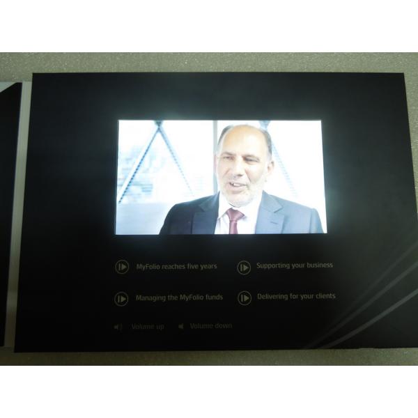 Portable Folder Video In Print Brochure , HD 1080P LCD Video Card LCD Support