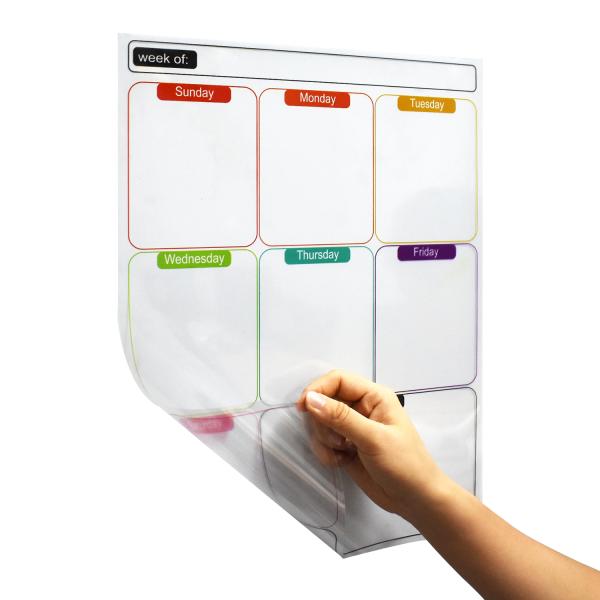 Weekly Planner Dry Erase Calendar Board Refrigerator Silicone Removable For Fridge