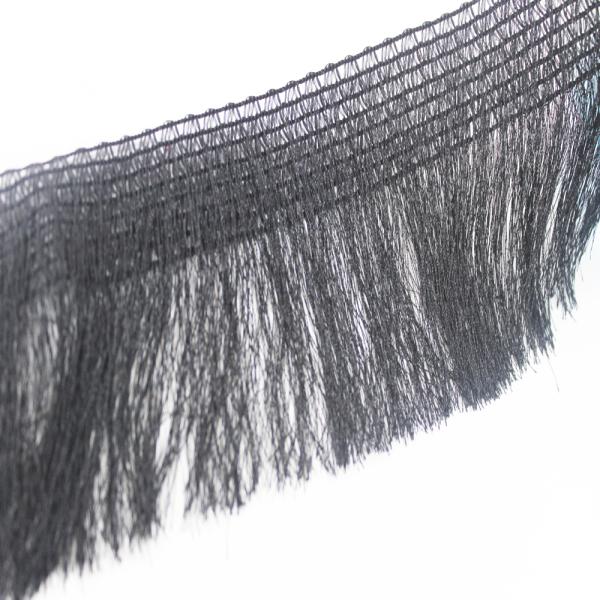 Black 4.5cm Multi Layer Nylon Fringe Tassel Trim