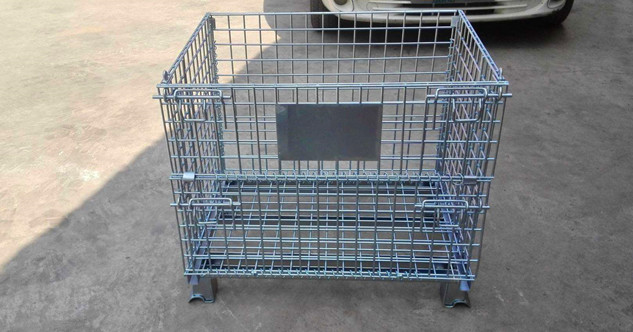 Wholesale Mobile Steel Mesh Containers Stillage Collapsible Metal Mesh Containers from china suppliers