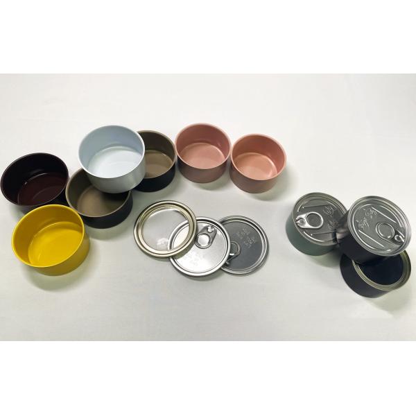 80g D65x38mm Tinplate Container For Pet Food With Lids And Labels Customized