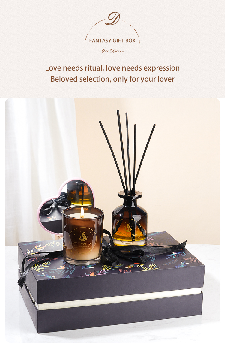 Custom Essential Oil Glass Aroma Reed Diffuser Occasion Design Set