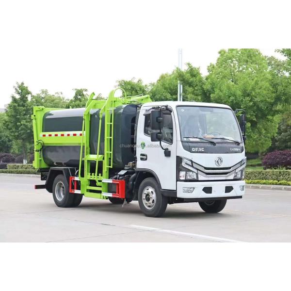 Manual Transmission Type Dongfeng 4*2 Hook Arm Garbage Truck Dump Garbage Truck With Waste Bin for Waste Collection