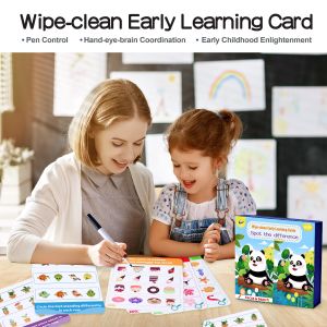 Wipe Clean Spot Difference Cards Concentration Practice Learning