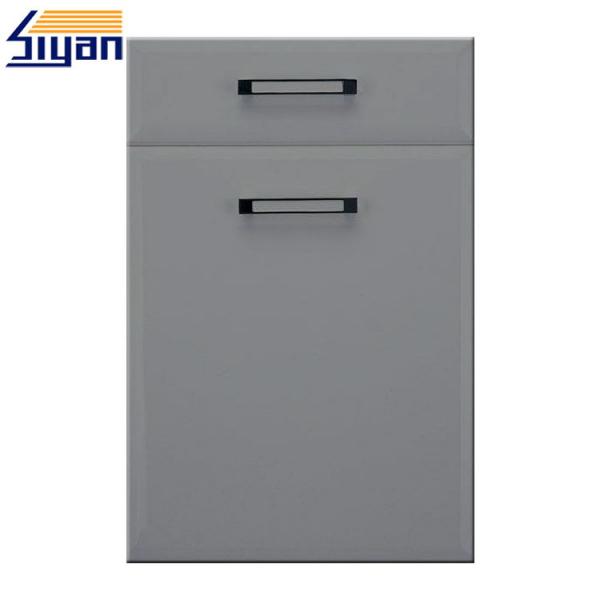 Quality Professional Grey Modern Kitchen Cabinet Doors , Kitchen Wall Cupboard Doors for sale
