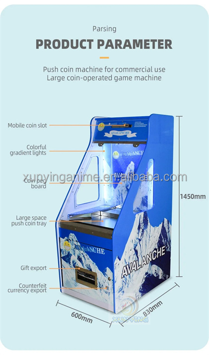 Multicade Arcade Game Machine Carnival Coin Push Machine OEM