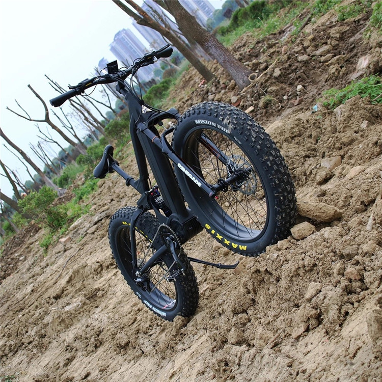Alloy Frame Fast Speed E Fat Bike 48V 1000W With 8 FUN G510 Middle Motor