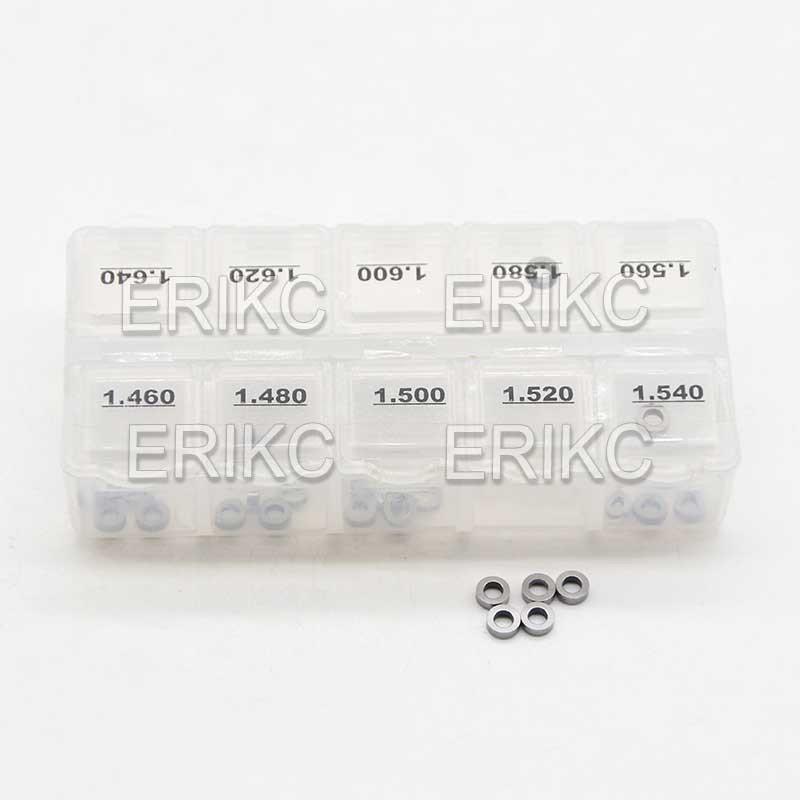 ERIKC Diesel Injector Shim B40 Common Rail Adjust Gasket Kit Spring Washer Shims Size: 1.46-1.64mm for Bosch