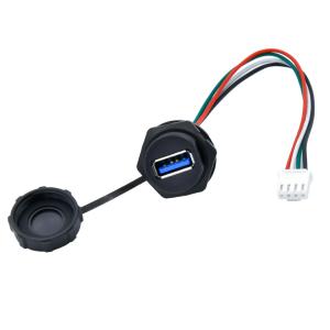 China USB3.0 Adapter M12 Waterproof Connector PA66 PVC Male To Female Epoxy Resin on sale
