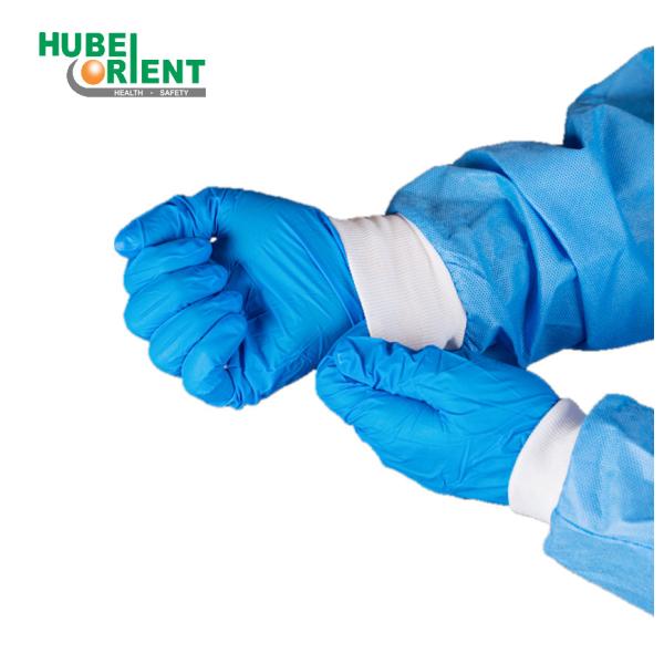 FDA 510K Level-3 Steriled Package Disposable Medical Surgical Gown With Knitted Cuffs