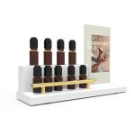 Customizable Wooden Counter Display Rack With Printed Store Logo Cosmetics