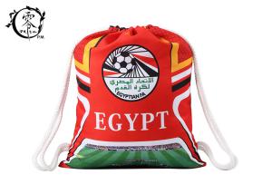 China World Cup Egypt Soccer Printed Drawstring Backpack Large Sized With Thick Cotton Ropes on sale