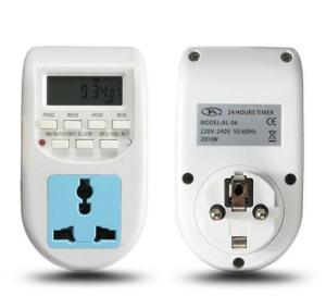 AL-06 24 Hours Timer 220V-240V 50/60Hz 2000W Digital Time Switch Timer With UK Socket and UK Plug