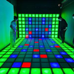 Wholesale Activate Interactive LED Floor Game Interactive Lighting Game Grid Jumping Floor Active LED Dance Floor Tiles from china suppliers