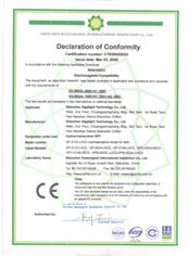 Ascent Optics Co.,Ltd. Certifications