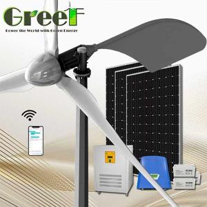 Wholesale Easy Installation AC Horizontal Axis Wind Turbine Generator Solar Hybrid System 5KW from china suppliers