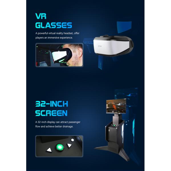 500W VR Arcade 9D Interactive Gun Shooting Game Simulator