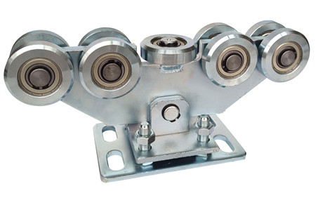 68mm Silver Galvanized Cantilever Fence Gate Kit 9 Wheel Carriage Fixing Plate