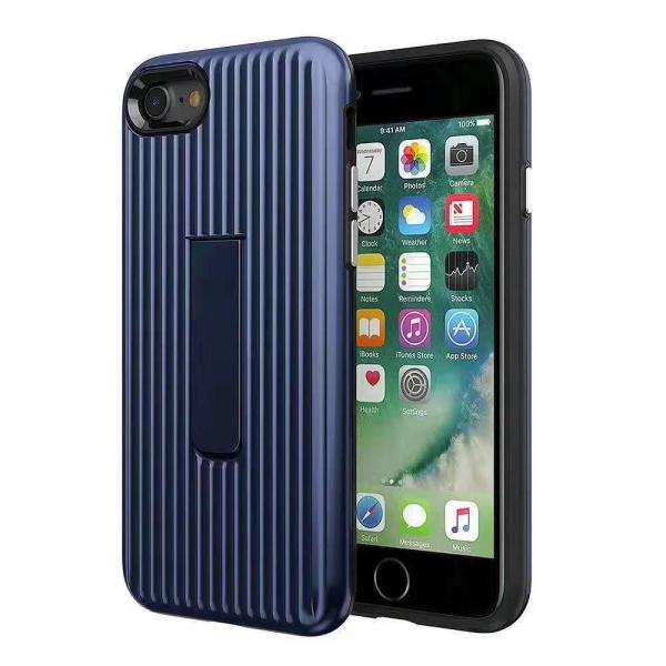 Luggage Case with Kickstand PC TPU Back Cover Color Blue For IphoneXS IphoneXR IphoneXS MAX Iphone8 Plus Iphone7 Iphone6