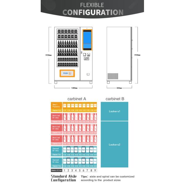 20℃ Cooling 662 Mobile Vending Machine With E Wallet Payment Micron