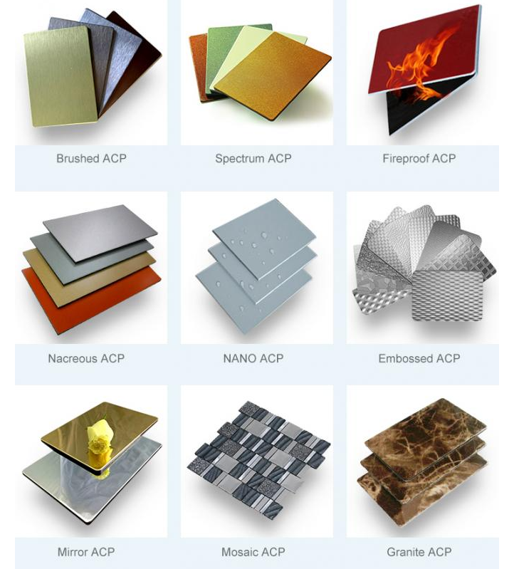 3mm 4mm White Granite Rock Marble Composite Panel Wall Cladding Aluminium Composite Panel Board for Banks Hotels