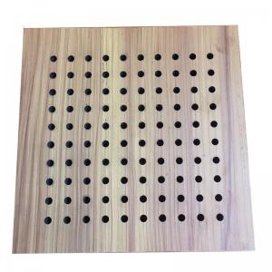 Wholesale Soundproof Perforated Wood Acoustic Panels Fiberglass Insulation Wooden Board from china suppliers