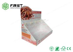 China Custom Recyclable Retail CDU Counter Display Stand Pegs Hooks Cardboard Counter Display on sale