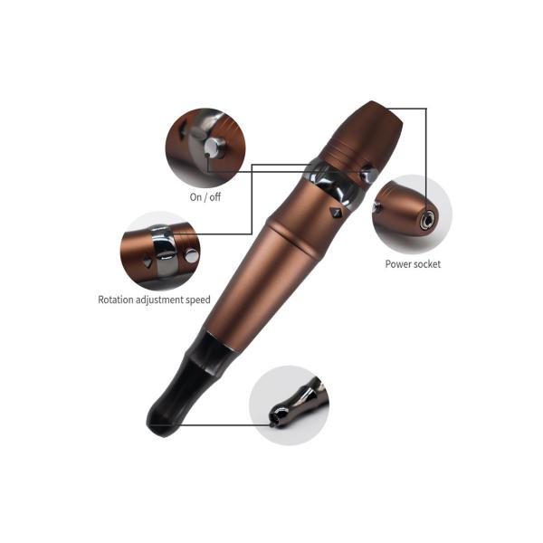 Brown Aluminum Microblading Pen Permanent Cosmetic Tattoo Machine