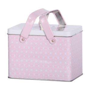 China Household storage tin box with handle, customized tin, decorative tin, metal packaging, tailor-made tin,food grade tin on sale