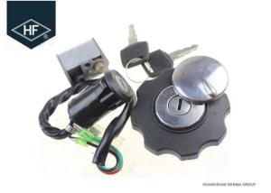 China Motorcycle 4 Wire Ignition Switch Lock Fuel Gas Tank Cap Cover Steering Lock Set For Honda CG125 on sale