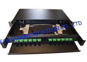 Wholesale Drawer Type Fiber Optic Distribution Box 1U 12Ports Full Loaded With SC Pigtail from china suppliers