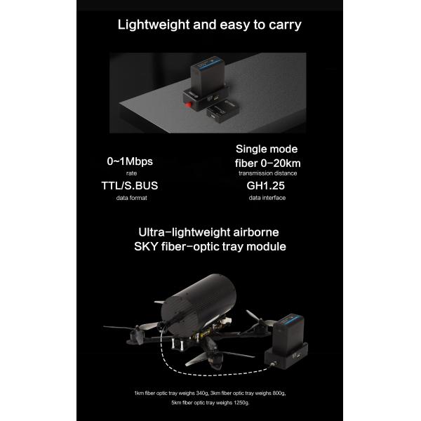 Anti Interference Fiber Optic PFV Drone Kit 1km/2km/3km/5km/10/15/20km