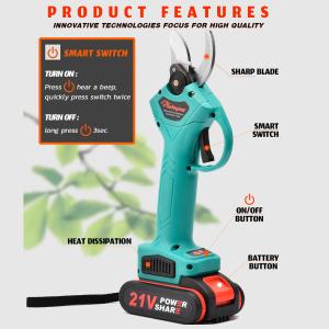 Wholesale SAFEYEAR 45mm Electric Tree Pruning Shears 21volt Rechargeable Branch Cutter from china suppliers
