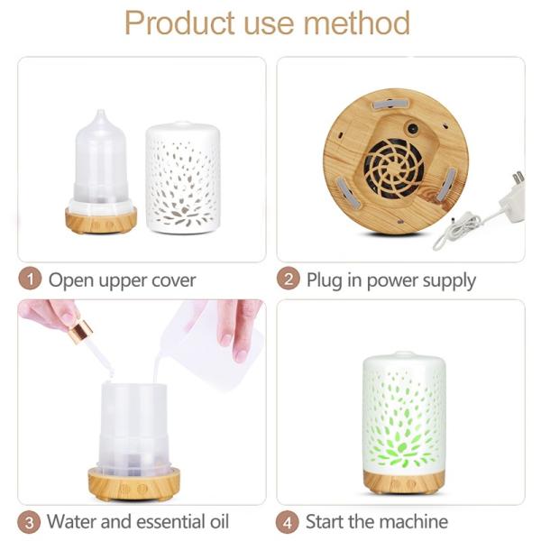 4 Timer Setting 100ml Ceramic Aroma Diffuser